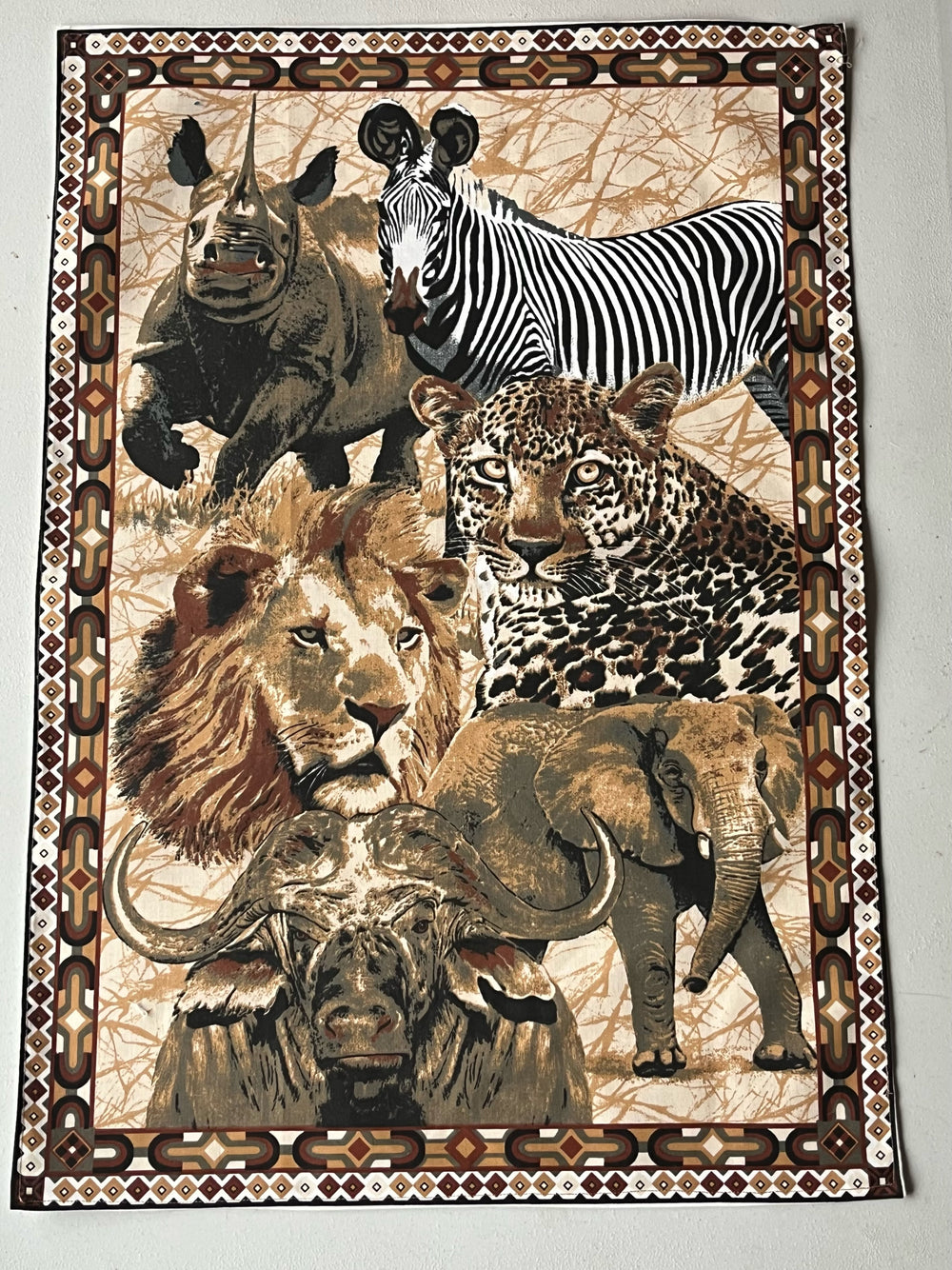 African animal print Teatowel