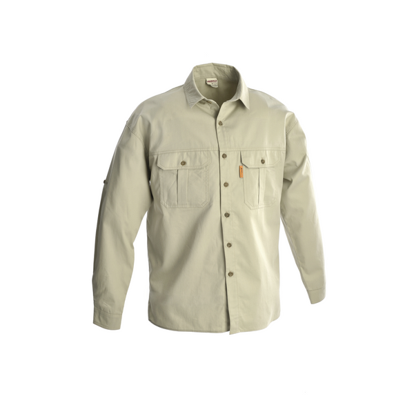 Crocodile Long Sleeve Khaki Shirt : RuggedWear : Kendrick