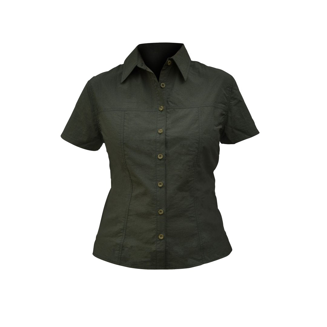 
                  
                    Ladies Mushika Short Sleeve Shirt - MAHOGANY GREEN
                  
                